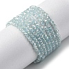 Transparent Electroplate Glass Beads Strands EGLA-H107-01A-B08-1