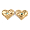 304 Stainless Steel Heart Pendants STAS-P410-08G-1