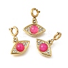 Eye 304 Stainless Steel Rhinestone Pendant Decorations STAS-H202-19G-1
