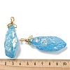 Electroplated Raw Rough Natural Quartz Crystal Big Pendants G-A229-02G-09-3