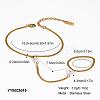 304 Stainless Steel Curb Chain Finger Ring Bracelets for Women XO2335-3-2
