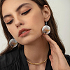 6 Pairs 6 Style Natural Shell Geometry Dangle Earrings EJEW-FI0001-79-6