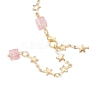 6Pcs 6 Colors 304 Stainless Steel Star Link Bracelets for Women BJEW-JB12385-5
