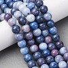 Ombre Effect Dyed Glass Beads Strands X-GLAA-T031-01O-04-2