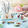 14Pcs 7 Colors Resin and Walnut Pendants FIND-TA0006-36A-8
