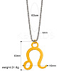 Punk Style 304 Stainless Steel Twelve Constellations Pendant Necklaces with Stainless Steel Tone Box Chains WGE8D8E-11-1