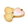 304 Stainless Steel Enamel Pendants STAS-Q338-03G-2