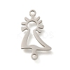 201 Stainless Steel Laser Cut Connector Charms STAS-R132-11P-1