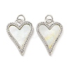 Brass Micro Pave Clear Cubic Zirconia Pendants KK-L211-015P-01-1