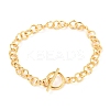 Unisex PVD Vacuum Plating 304 Stainless Steel Rolo Chains Bracelets BJEW-H541-05A-G-1