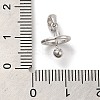Anti-Tarnish Rhodium Plated 925 Sterling Silver Locket Style Planet Pinch Bails LS-STER-NH0001-55A-P-5