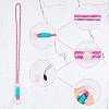 2 Sets 2 Colors Polyester Card Holder Lanyard AJEW-HY0001-41-5