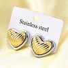 304 Stainless Steel Stud Earrings EJEW-D308-04B-PG-5