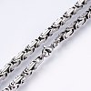 Non-Tarnish 201 Stainless Steel Byzantine Chain Necklaces LS-NJEW-F222-11P-2