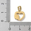 Ion Plating(IP) 304 Stainless Steel Micro Pave Cubic Zirconia Pendants STAS-Z107-04G-09-3