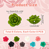64Pcs 8 Colors Synthetic Coral 3D Flower Rose Beads CORA-GA0001-02-2