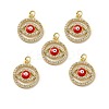 Brass Micro Pave Cubic Zirconia Pendants KK-E068-VB282-2-2