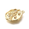 Brass Micro Pave Cubic Zirconia Pendants KK-Q035-16C-G-2
