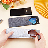 3Pcs 3 Colors PU Imitation Leather & Felt Slip-in Glasses Cases AJEW-PH0004-72-3