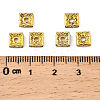 Brass Rhinestone Spacer Beads X-RB-A013-6x6-01G-4