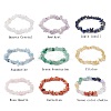 9Pcs 9 Styles Natural Mixed Gemstone Chips Stretch Bracelets Set BJEW-JB11061-1