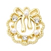 Alloy Rhinestone Pendants FIND-K028-02G-1