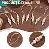 28Pcs 4 Styles Christmas Theme Wood Round Beaded with Word Pendant Decorations with Jute Cord HJEW-CA00079-4