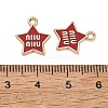 Alloy Enamel Pendants ENAM-G235-14G-05-3