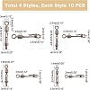 40Pcs 4 Style Brass Fishing Quick Change Clip FIND-FH0004-43-2