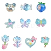 20Pcs 10 Styles Flower Transparent Epoxy Resin Decoden Cabochons RESI-FS0001-94-1