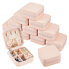 Square PVC with lint Jewelry Storage Zipper Box CON-WH0099-03A-1