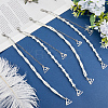 2 Pairs 2 Styles ABS Plastic Imitation Pearl Chain Non-slip Bra Straps FIND-CY0001-25-3