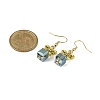 3 Pairs 3 Colors Alloy & Glass Dangle Earrings EJEW-JE06361-5