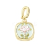Brass Enamel Pendants LS-KK-F886-01G-05-1