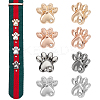   8Pcs 4 Colors Alloy Cat Claw Print Watch Band Studs MOBA-PH0001-11-1