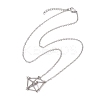 3 Pcs 201 Stainless Steel Crystal Stone Cage Pendant Necklaces NJEW-JN04750-4