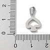 304 Stainless Steel Micro Pave Cubic Zirconia Pendants STAS-Z107-04P-05-3