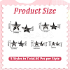 300Pcs 5 Styles Iron Studs Rivets IFIN-HY0001-13-2