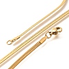 3mm Stainless Steel Flat Snake Chain Necklaces for Men Women NJEW-G160-03LG-4