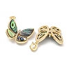 Brass Micro Pave Clear Cubic Zirconia Pendants KK-L211-020G-03-2