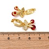 Brass Micro Pave Cubic Zirconia Hoop Earrings EJEW-D322-11G-02-5