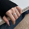 925 Sterling Silver Triple Criss Cross Finger Ring for Women RJEW-M164-04-6