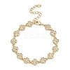 Brass Micro Pave Cubic Zirconia Link Bracelets for Women BJEW-U013-01G-04-1