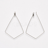 Tarnish Resistant 304 Stainless Steel Wire Pendants LS-STAS-S103-09-3