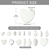 160Pcs 16 Styles 304 Stainless Steel Chain Tabs FIND-CJ0004-88-2