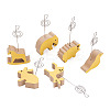 6Pcs 6 Style Animal Wood Name Card Holder ODIS-KS0001-02-2
