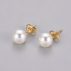 Plastic Imitation Pearl Stud Earrings STAS-D0001-03-G-1