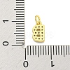 Letter Brass Micro Pave Clear Cubic Zirconia Pendants KK-K354-06G-B-3