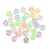 30Pcs Luminous Transparent Rainbow Iridescent Acrylic Beads LACR-YW0001-07-1