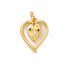 Brass Micro Pave Cubic Zirconia Pendants KK-U033-03G-02-1